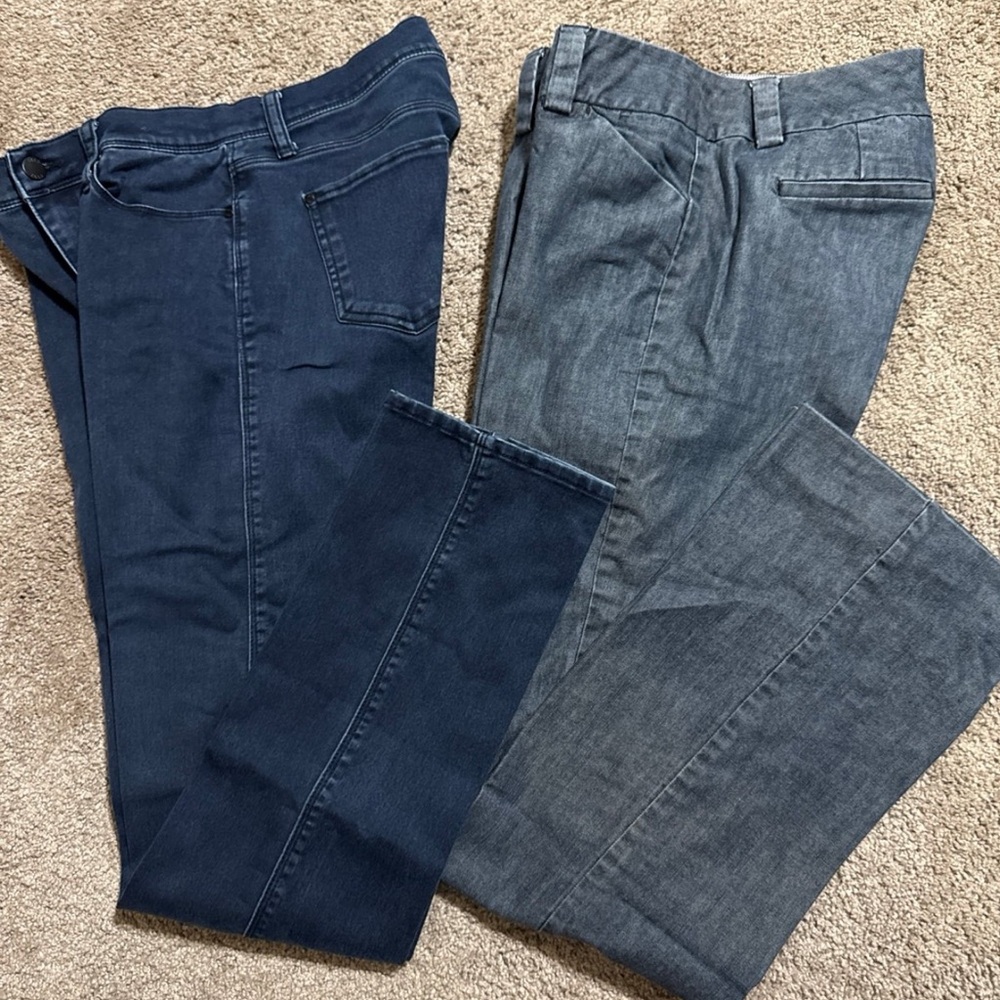 Stretch jeans elle of paris and gap curvy size 6 and 8